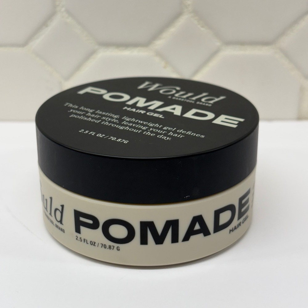Would Pomade Hair Gel Men 2.5 oz Tan Glossy Finish Flexible Long Lasting Hold